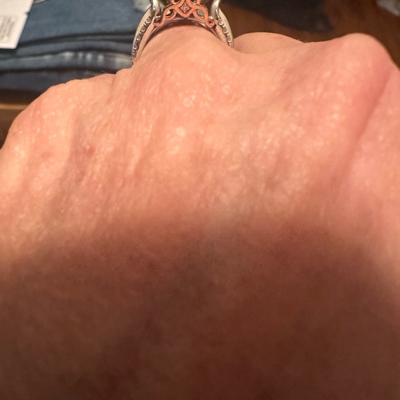 2.00 carat white gold with rose gold accents. - Picture 3 of 3